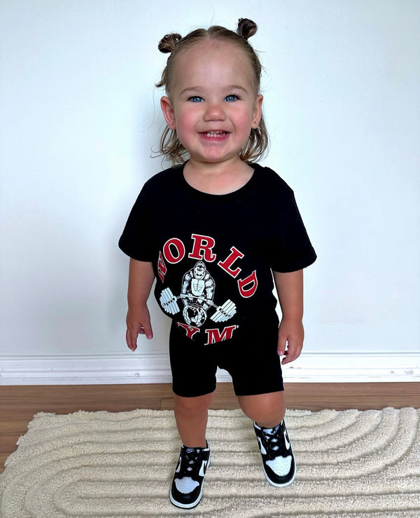 Kids World Gym T-Shirt Black