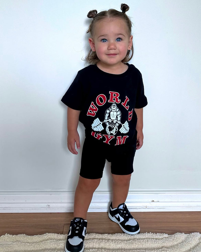 Kids World Gym T-Shirt Black