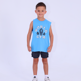 Kids Gorilla Sleeveless Tee - Ultramarine