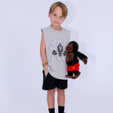 Kids Gorilla Sleeveless Tee - Bone