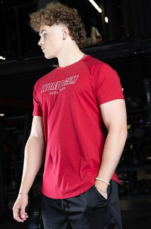 Mens Lifting Tee Cherry