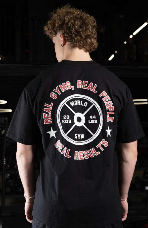 Real Oversized Tee Black/Cherry