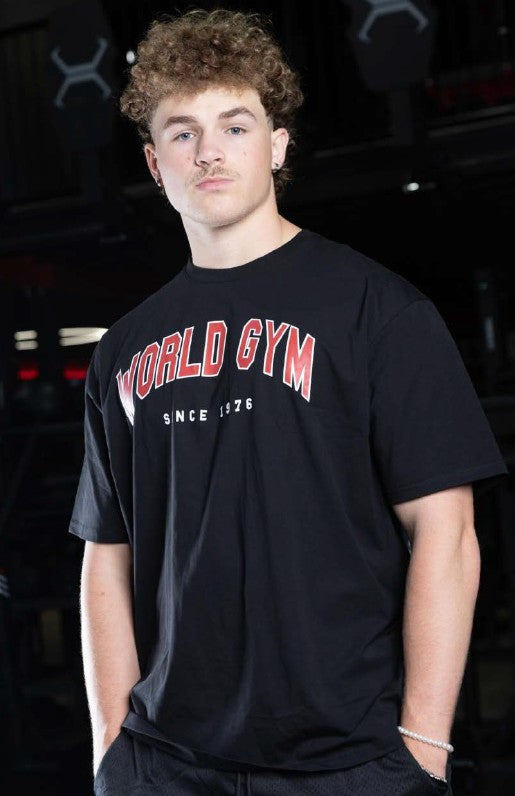 Real Oversized Tee Black/Cherry