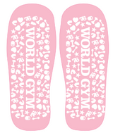 Pink Icon Grip Crew Length Pilates Socks