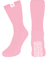 Pink Icon Grip Crew Length Pilates Socks