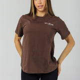 Womens Poise Oversize Tee - Espresso