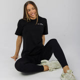 Womens Poise Oversize Tee - Black