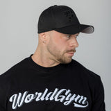 Cap with World Gym Logo - Flexfit - Black/Black