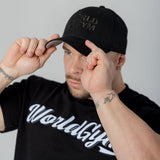 Cap with World Gym Logo - Flexfit - Black/Black