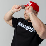 Cap with World Gym Logo - Flexfit - Red