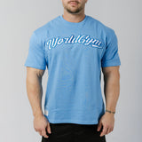 Oversize Legendary Tee - Deep Blue/White