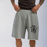 Legacy Raw Long Track Shorts Grey Marle