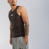 Mens Ribbed Tank - Dark Grey