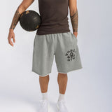 Legacy Raw Long Track Shorts Grey Marle