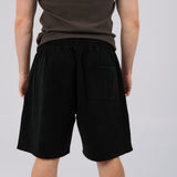 Legacy Stone Wash Long Track Shorts Black
