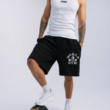 Legacy Stone Wash Long Track Shorts Black