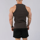 Mens Ribbed Tank - Dark Grey