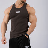 Mens Ribbed Tank - Dark Grey
