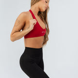 Women's Halter Bra - Cherry