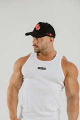 Mens Ribbed Tank White