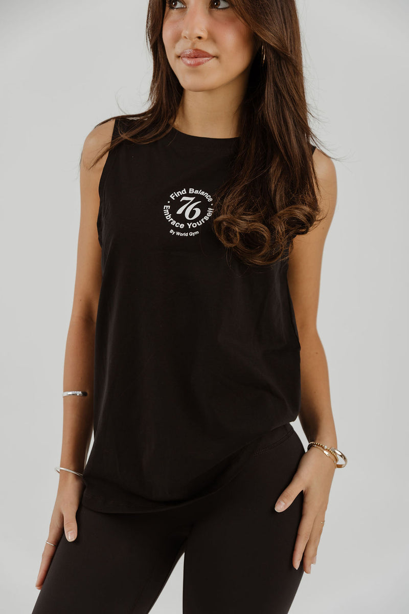 Ladies Balance Tank Black