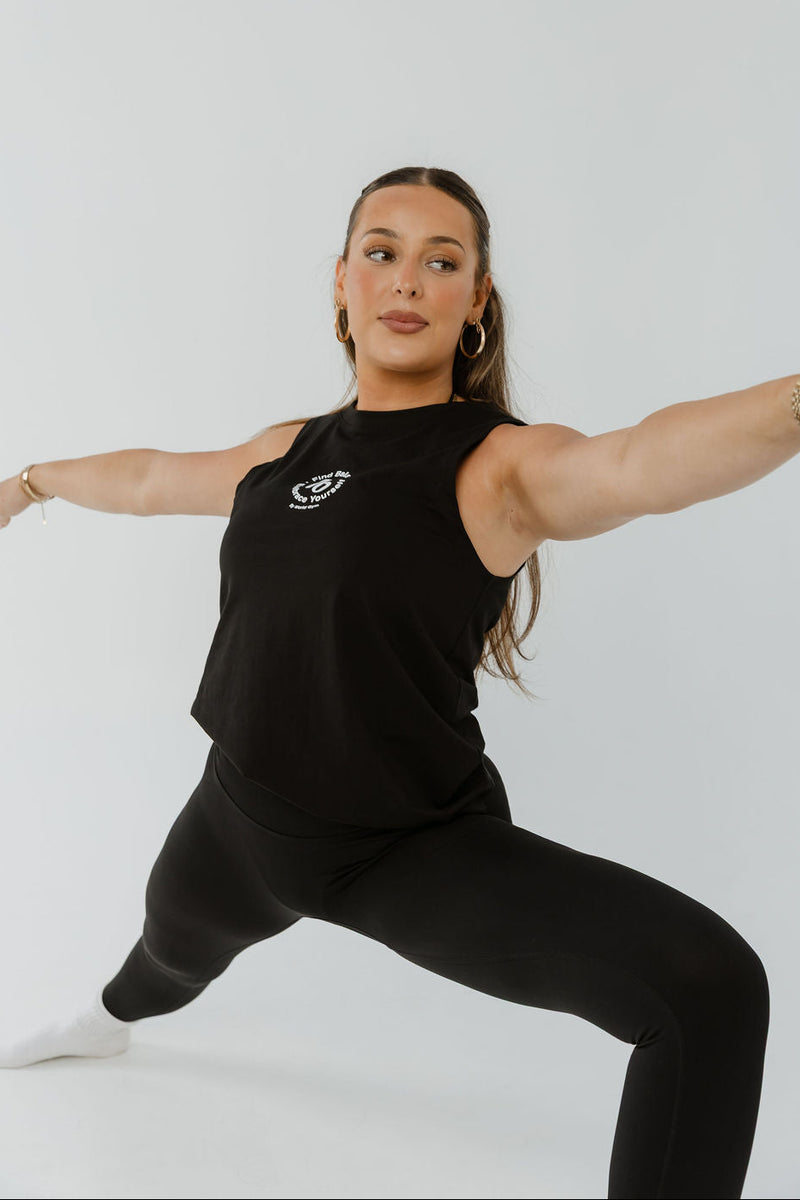 Ladies Balance Tank Black