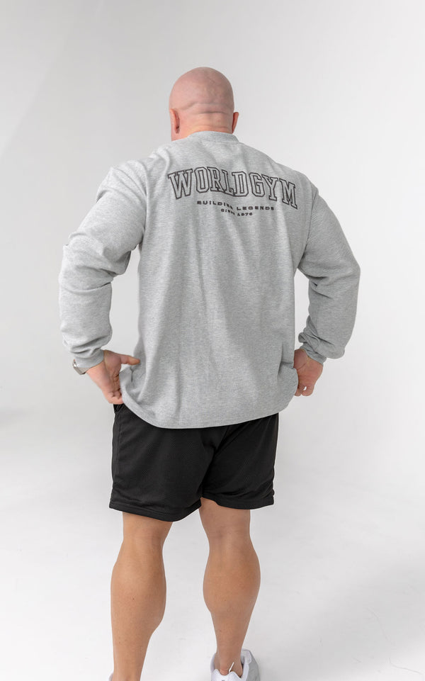 Waffle Long Sleeve Tee - Grey