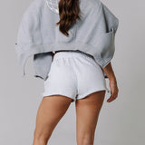 Women's Represent Track Shorts - White Marle/Pink