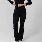 Essence Wide Leg Leggings - Black