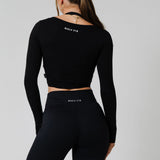 Women's Poise Long Sleeve Wrap - Black