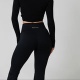 Essence Wide Leg Leggings - Black