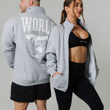 Charged Oversize Full Zip Jumper - Grey Marle/Grey