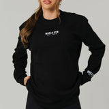 Basics Ribbed Long Sleeve Tee - Black