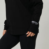 Basics Ribbed Long Sleeve Tee - Black