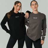 Basics Ribbed Long Sleeve Tee - Dark Grey