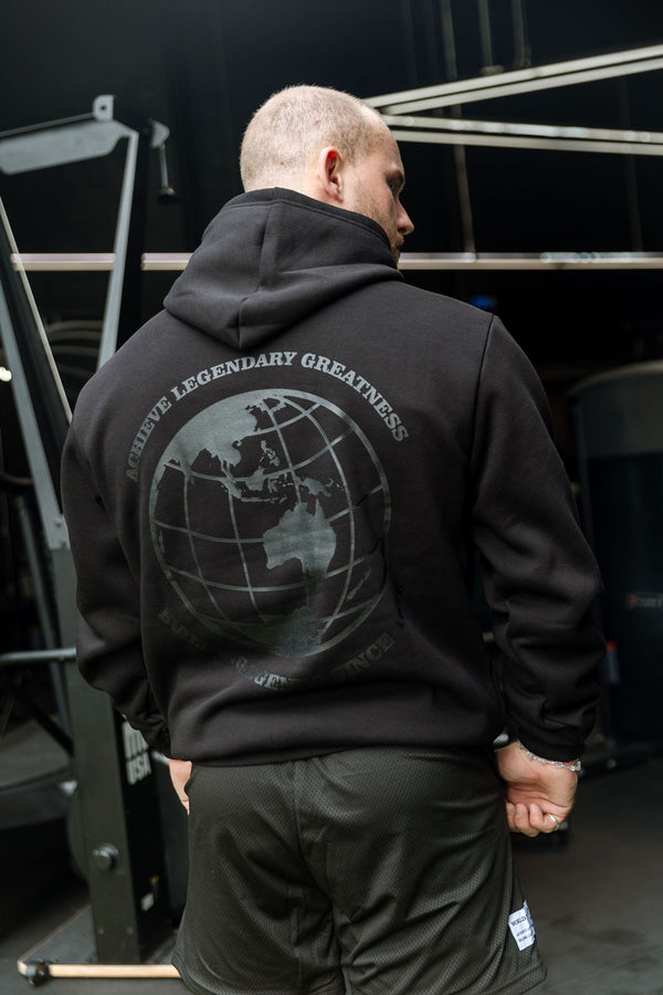 Oversize Greatness Hoodie - Black/White