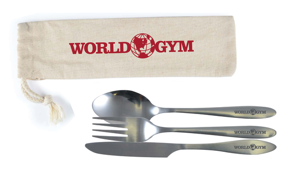 World Gym cutlery set