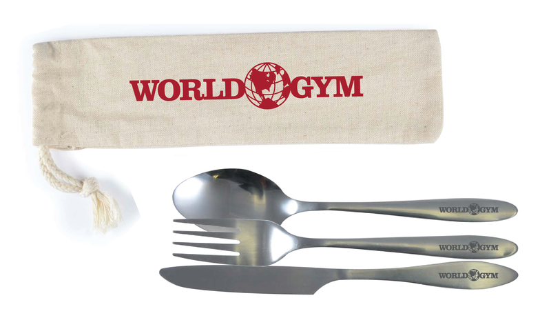 World Gym cutlery set