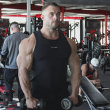 Mens Ribbed Tank Black