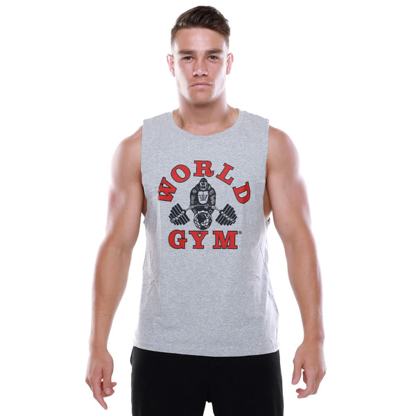 Sleeveless World Gym Gorilla Tee