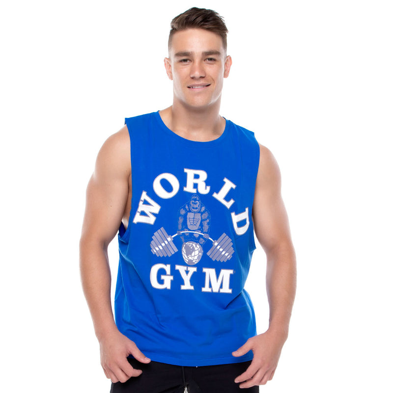 Sleeveless World Gym Gorilla Tee