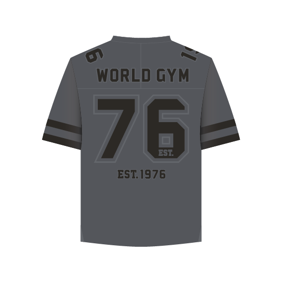 Gridiron Jersey Mens Grey Black World Gym Shop